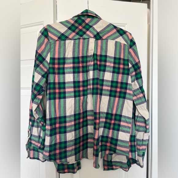 Women’s J.Crew Factory plaid flannel button up - Picture 2 of 3